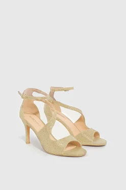 BABEYOND Shoes | Vintage<Glitter Open Toe Retro High Heels