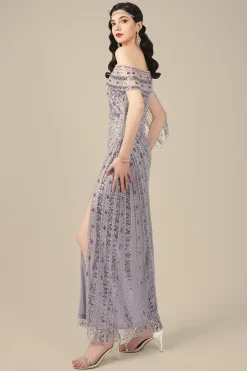 BABEYOND Evening Dresses | Wedding Dresses<Glittering Draped Off-Shoulder Evening Gown