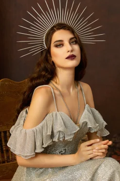 BABEYOND Halo Crown<Glittering Greek Goddess Sunburst Halo Crown