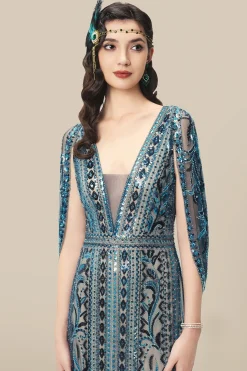 BABEYOND Evening Dresses | Formal Dresses<Glittering Sheer-Sleeve Sequined Evening Gown