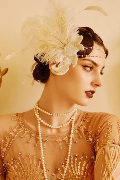 BABEYOND Feather | Feather<Gorgeous Beaded Feather Hairband