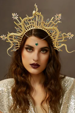 BABEYOND Halo Crown<Gorgeous Serpent Flower Halo Crown