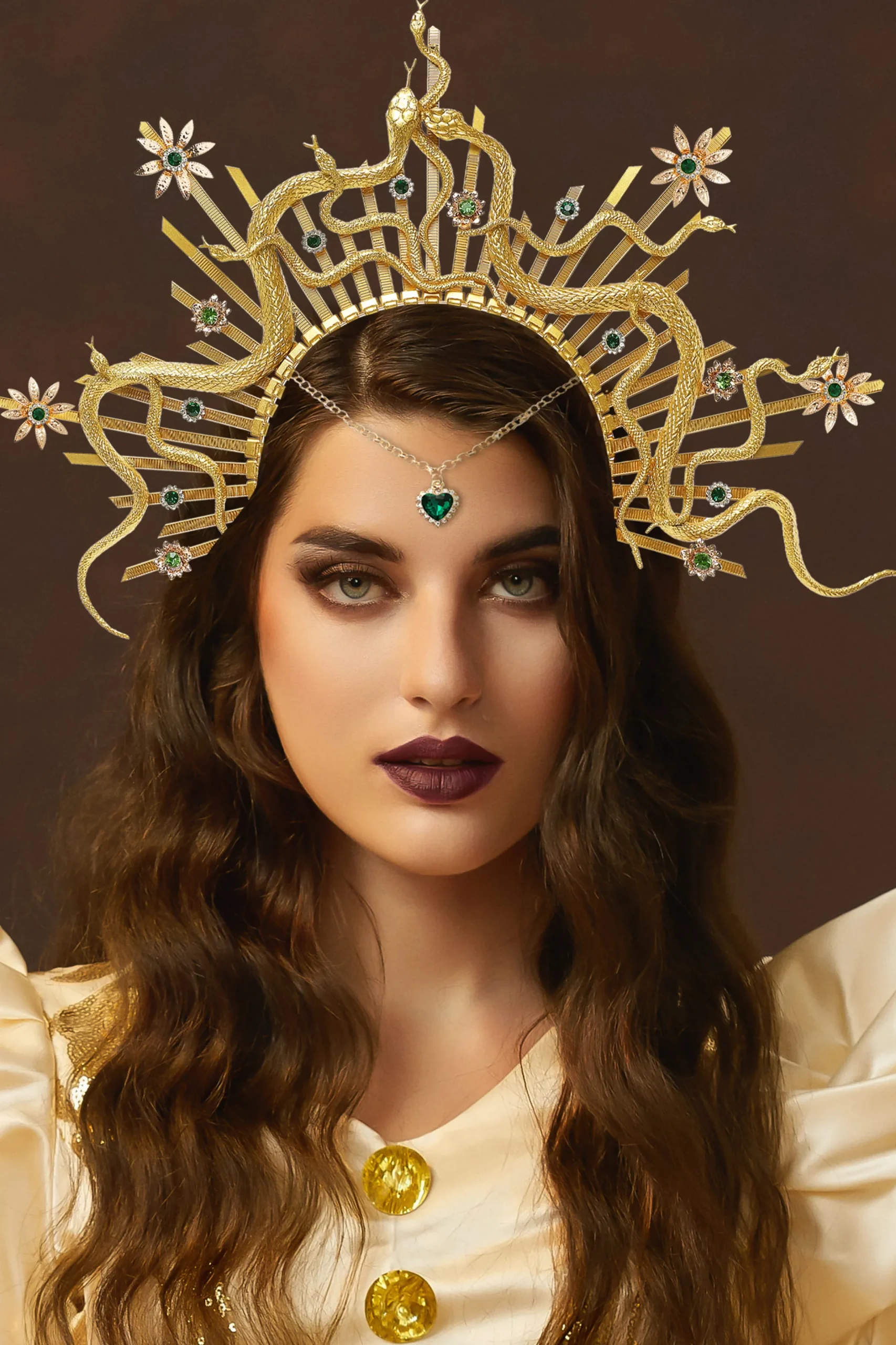 BABEYOND Halo Crown<Gorgeous Serpent Flower Halo Crown