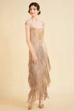 BABEYOND Evening Dresses | Sequin<Graceful Gradient Bead Fringe Evening Gown