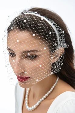 BABEYOND Fascinators<Graceful Veil Beaded Cocktail Fascinator