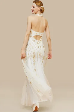BABEYOND Wedding Dresses | Wedding<Halter Neck Sequin Mermaid Maxi Dress