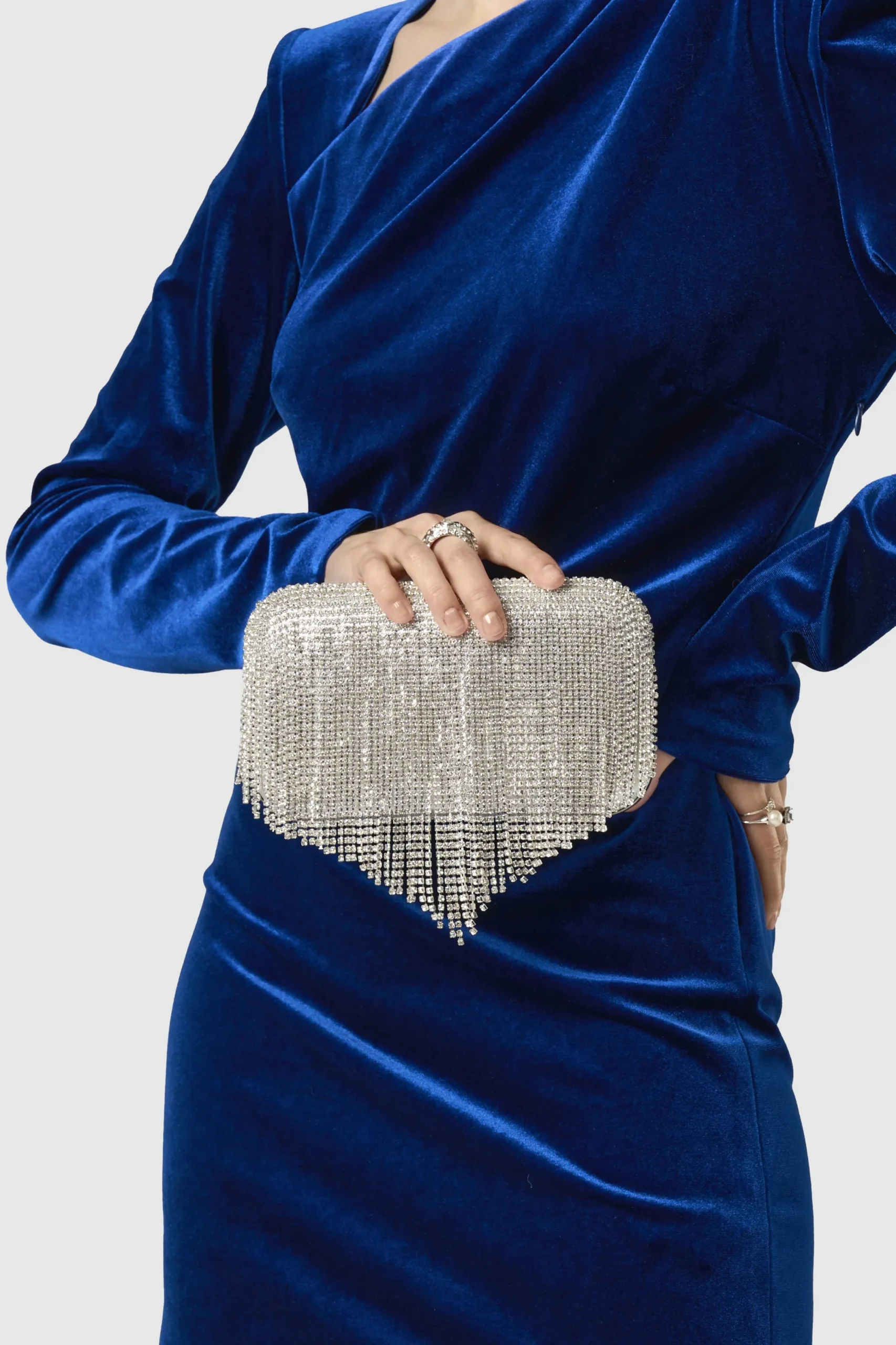 BABEYOND Handbags | Rhinestone<Heart Shape Rhinestone Tassels Handbag