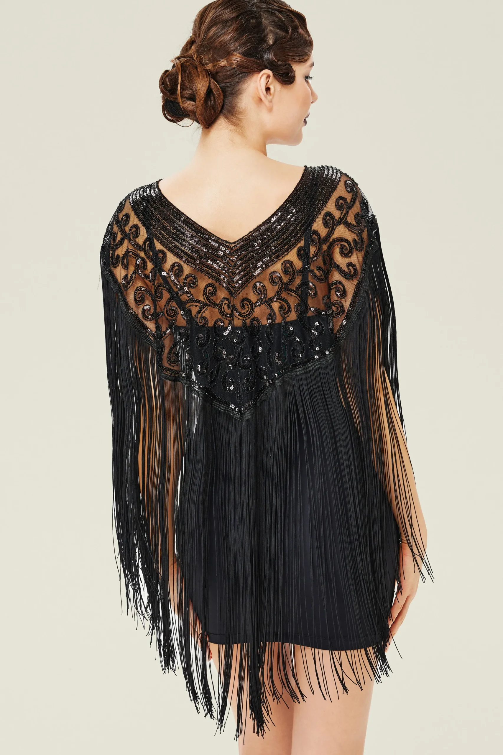 BABEYOND Shawls & Scarves<Heart Shaped Long Fringed Sequin Shawl