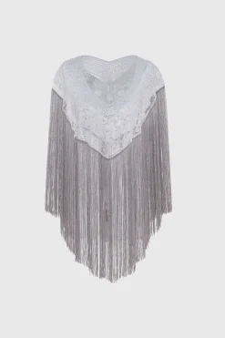 BABEYOND Shawls & Scarves<Heart Shaped Long Fringed Sequin Shawl