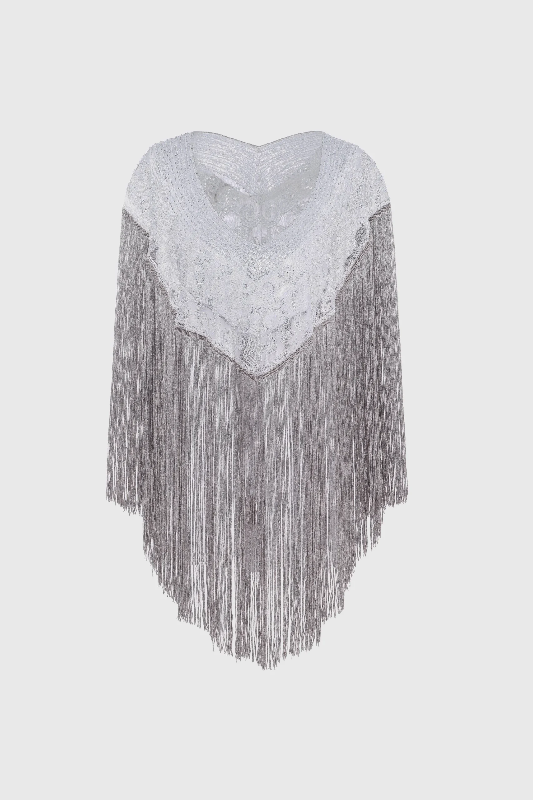 BABEYOND Shawls & Scarves<Heart Shaped Long Fringed Sequin Shawl