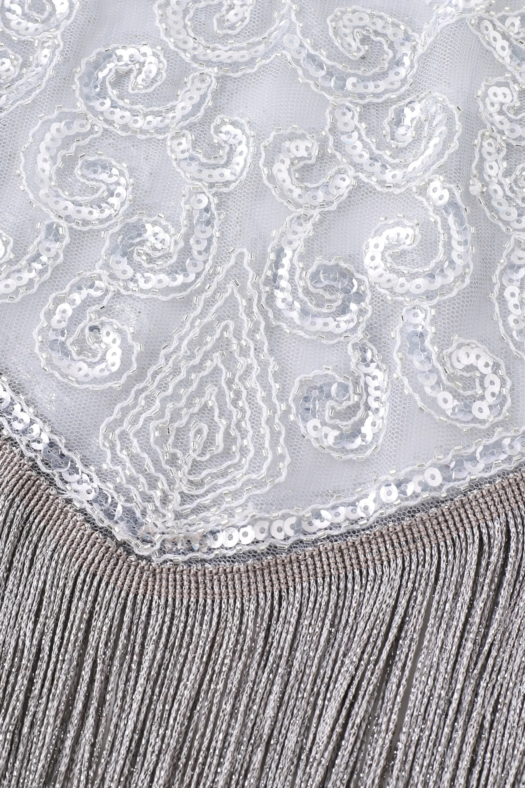 BABEYOND Shawls & Scarves<Heart Shaped Long Fringed Sequin Shawl