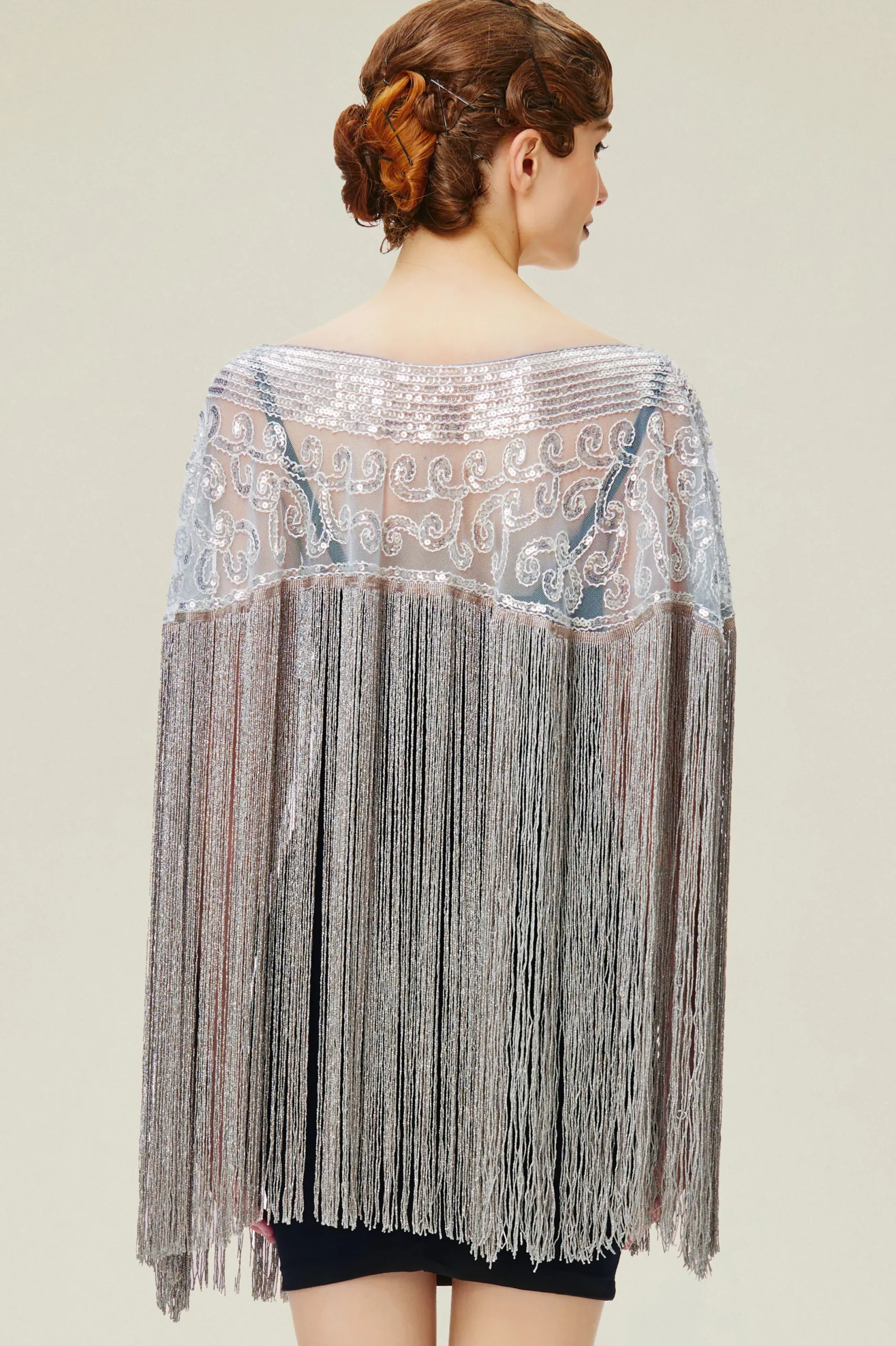 BABEYOND Shawls & Scarves<Heart Shaped Long Fringed Sequin Shawl