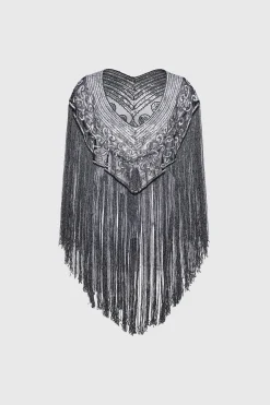 BABEYOND Shawls & Scarves<Heart Shaped Long Fringed Sequin Shawl