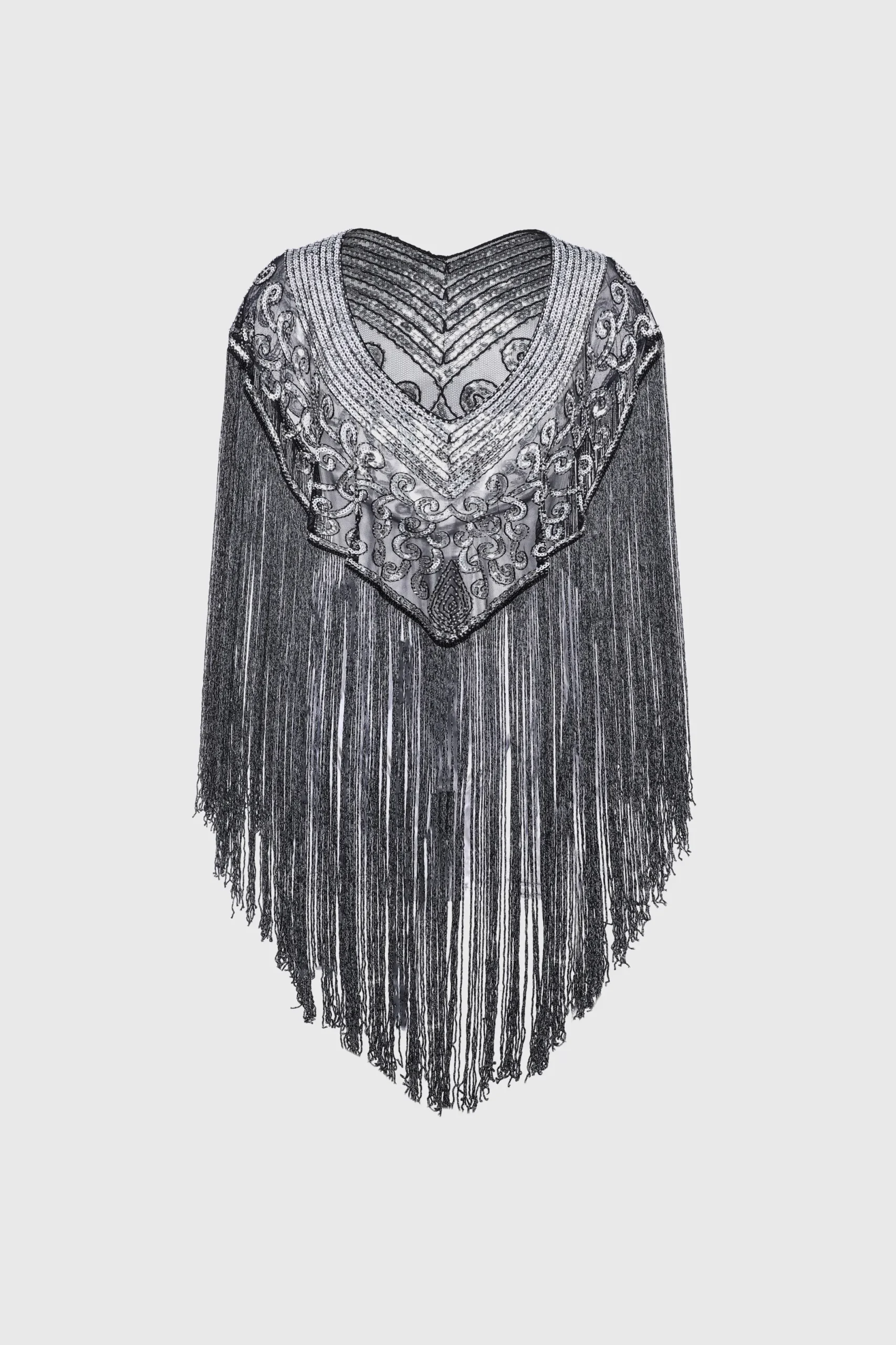 BABEYOND Shawls & Scarves<Heart Shaped Long Fringed Sequin Shawl