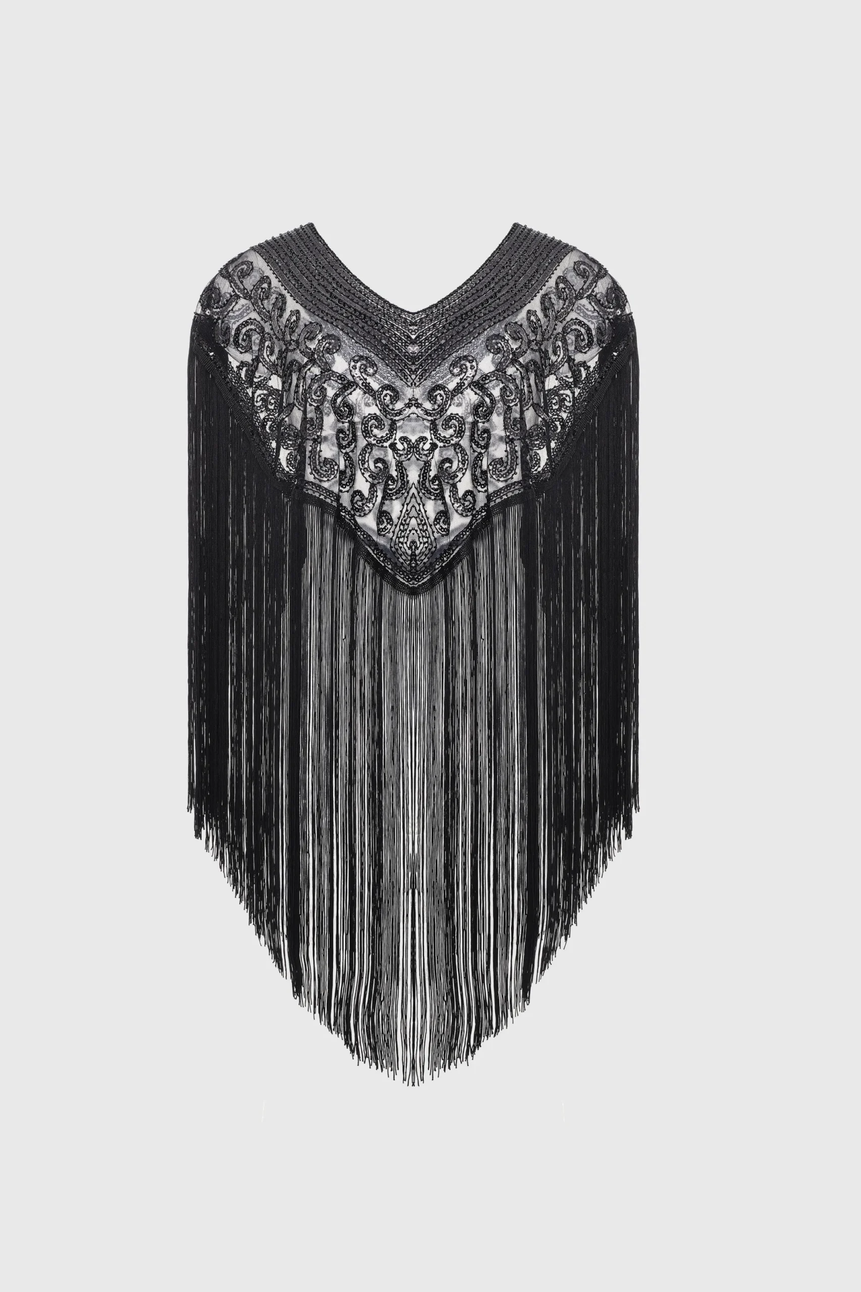 BABEYOND Shawls & Scarves<Heart Shaped Long Fringed Sequin Shawl
