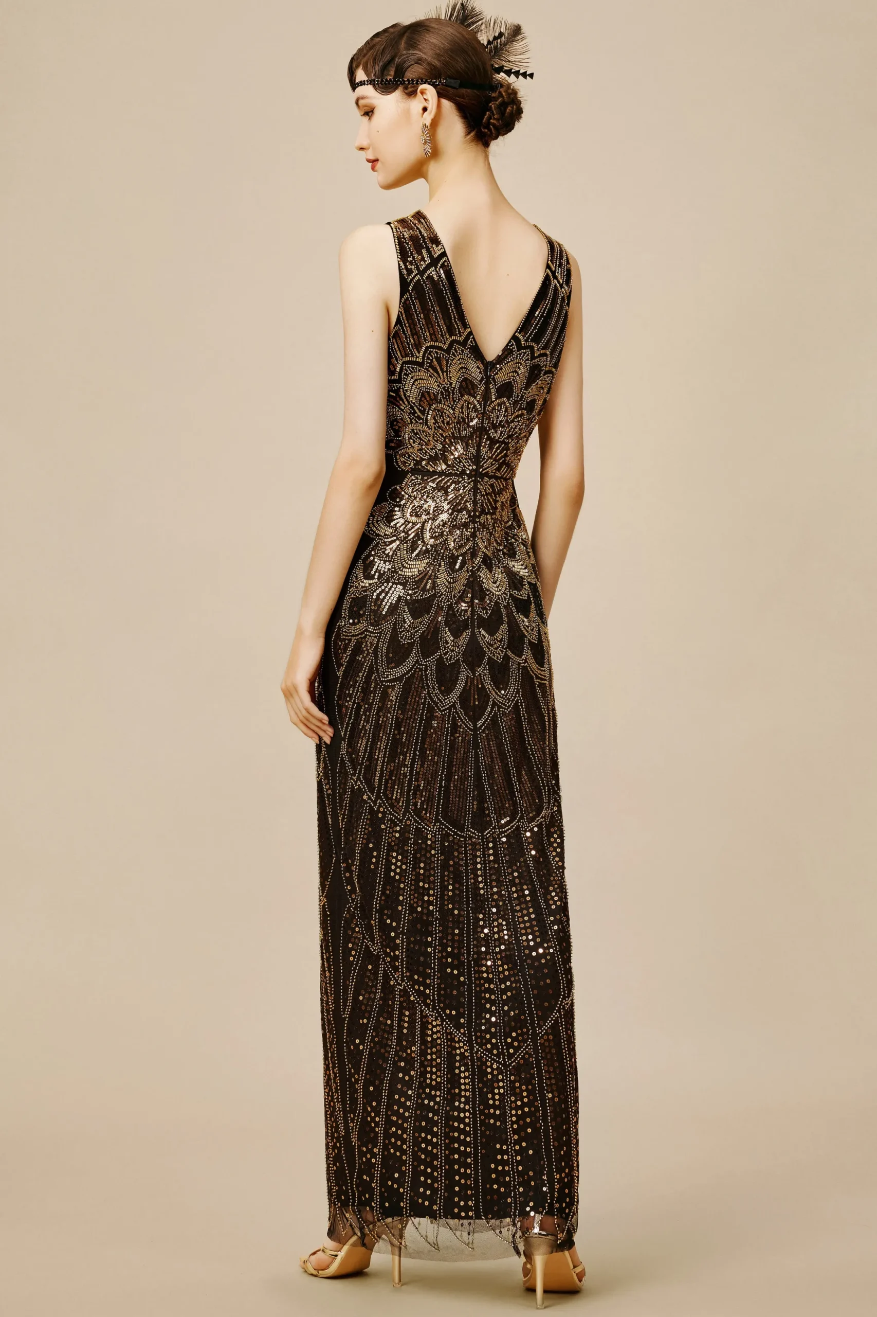 BABEYOND Evening Dresses | Plus Size<La Revue Nègre Beaded Hem Evening Gown