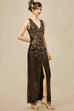 BABEYOND Evening Dresses | Plus Size<La Revue Nègre Beaded Hem Evening Gown