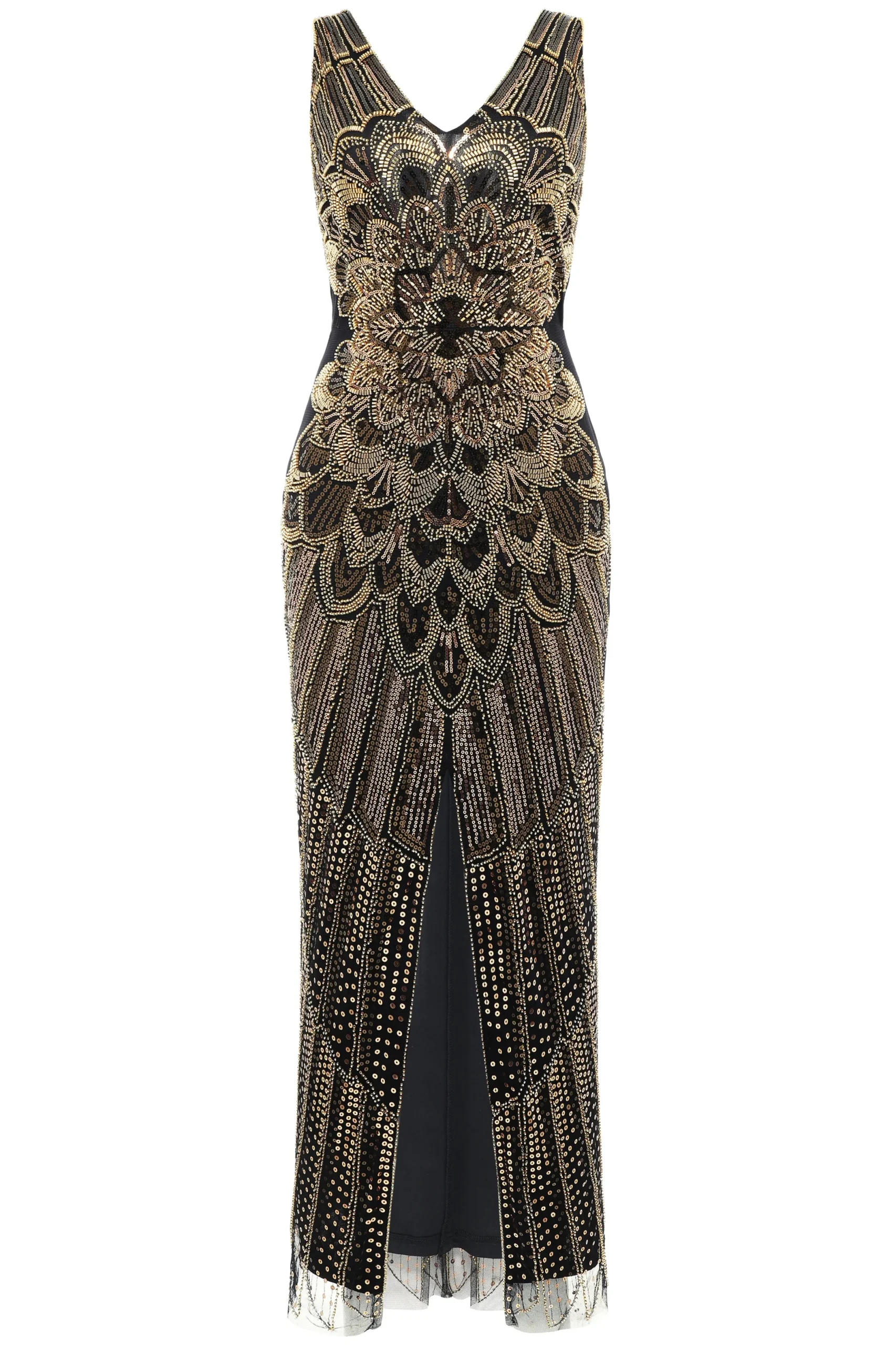 BABEYOND Evening Dresses | Plus Size<La Revue Nègre Beaded Hem Evening Gown