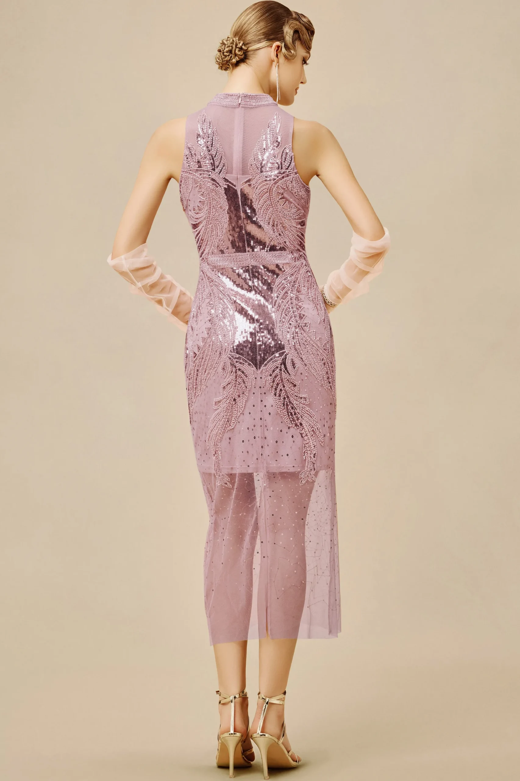BABEYOND Evening Dresses | Formal Dresses<La Revue Nègre Feather Beading Evening Gown
