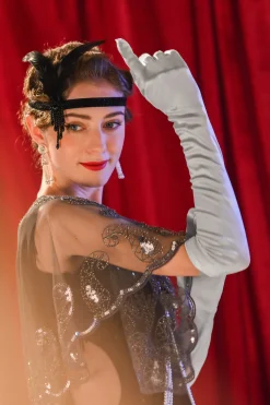 BABEYOND Gloves | Vintage<21.6" Long Satin Stretchy Flapper Gloves