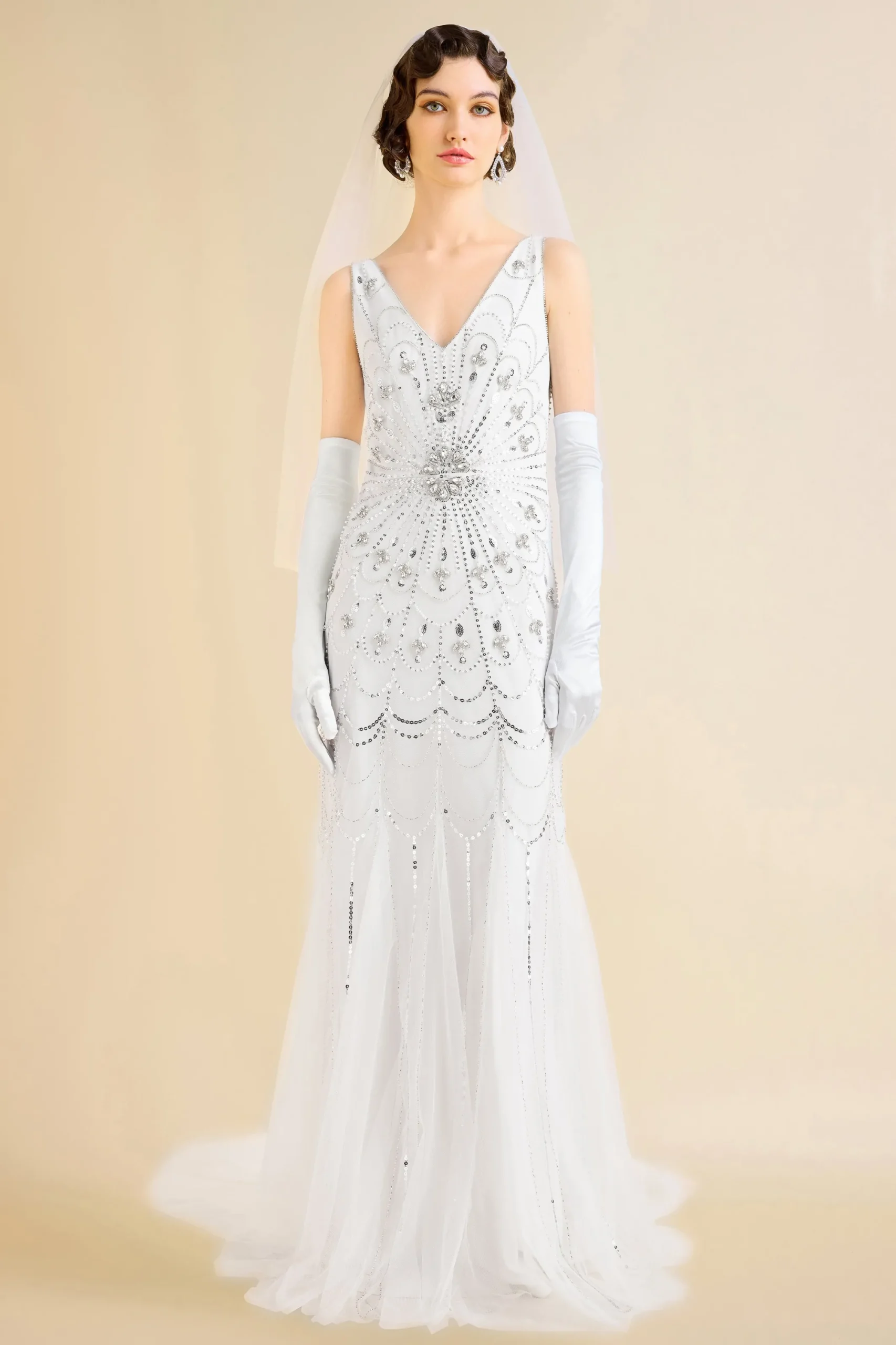 BABEYOND Evening Dresses | Formal Dresses<Luxurious Rhinestone Beaded Mermaid Evening Gown