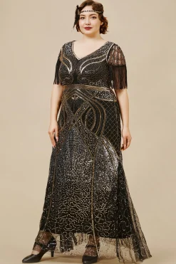 BABEYOND Plus Size<Mermaid Hem Maxi Bodycon Cocktail Plus Size Dress