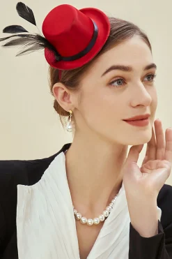 BABEYOND Fascinators<Mini Top Hat Feather Fascinator