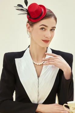 BABEYOND Fascinators<Mini Top Hat Feather Fascinator