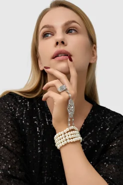BABEYOND Bracelets | Vintage<Multi Strand Pearl Bracelet Ring Set