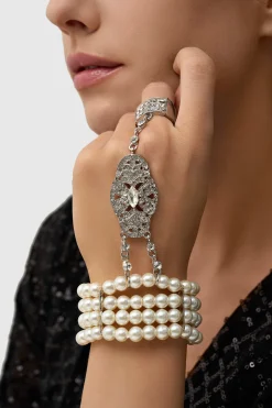 BABEYOND Bracelets | Vintage<Multi Strand Pearl Bracelet Ring Set