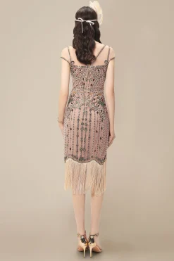 BABEYOND Sequin | Flapper Dresses<Multicolor Beading Fringe Flapper Dress