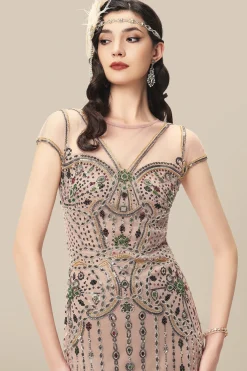 BABEYOND Sequin | Flapper Dresses<Multicolor Beading Fringe Flapper Dress