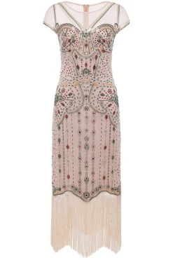 BABEYOND Sequin | Flapper Dresses<Multicolor Beading Fringe Flapper Dress