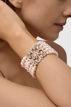 BABEYOND Bracelets | Rhinestone<Multilayer Pearl Rhinestone Link Bracelet