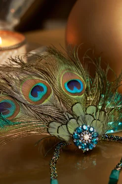 BABEYOND Feather<Nymph Peacock Feather Headpiece