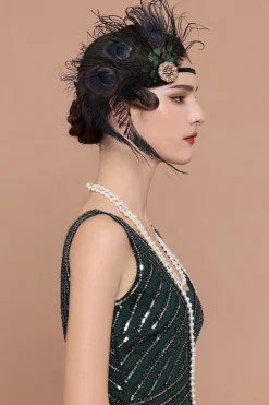 BABEYOND Feather<Nymph Peacock Feather Headpiece