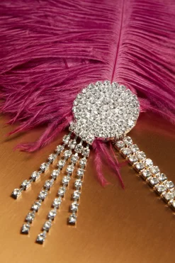 BABEYOND Feather | Chain<Ostrich Feather Rhinestone Headpiece