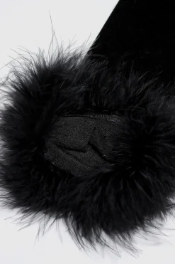 BABEYOND Gloves<16.9" Pageant Feather Satin Gloves