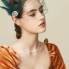 BABEYOND Fascinators<Peacock Feather Veil Tea Party Fascinator