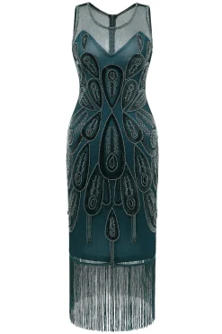 BABEYOND Flapper Dresses | Fringe<Peacock Tassel Flapper Dress