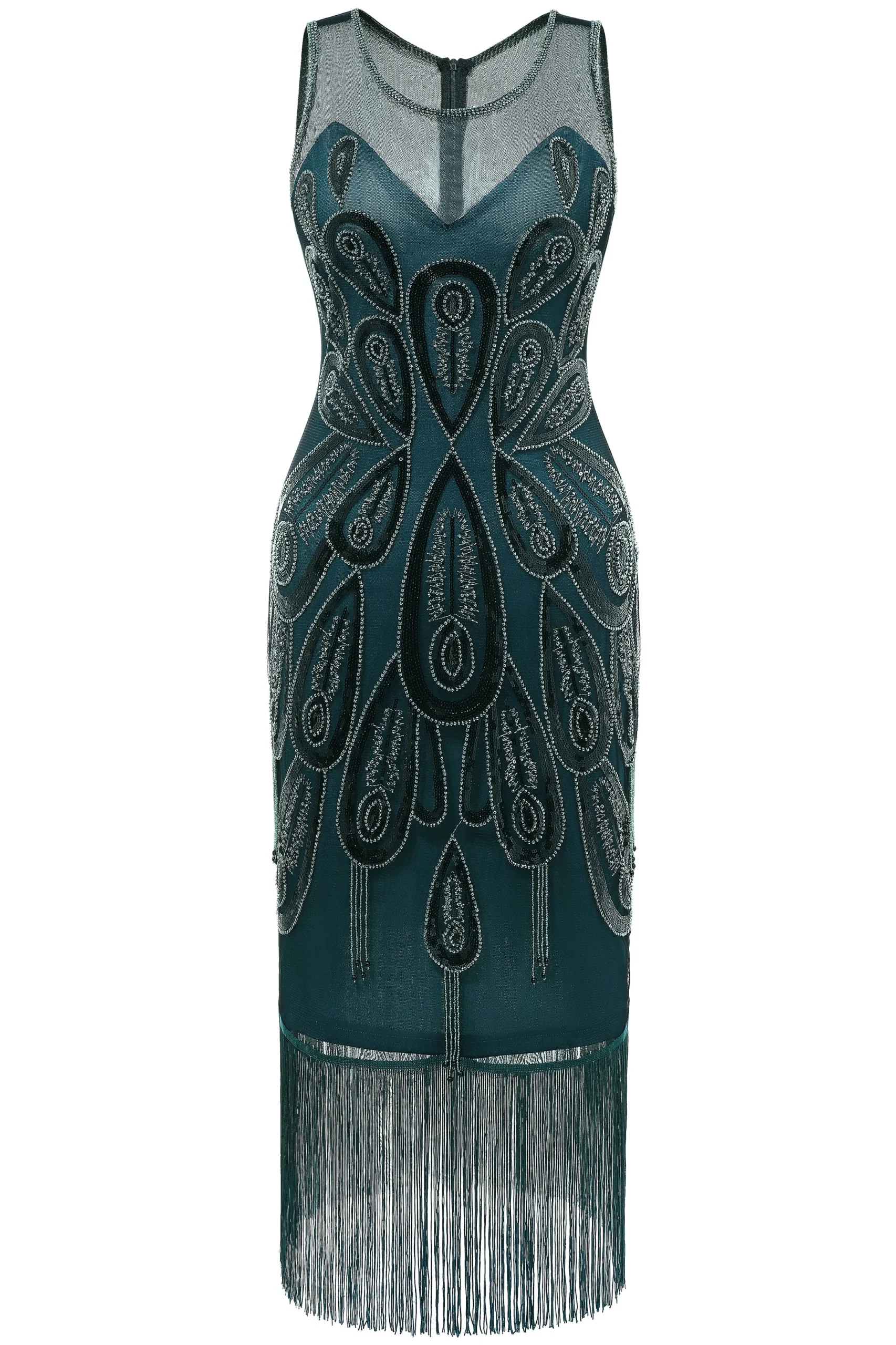 BABEYOND Flapper Dresses | Fringe<Peacock Tassel Flapper Dress