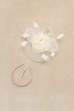 BABEYOND Fascinators<Pillbox Feather Bow Knot Fascinator