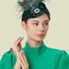 BABEYOND Fascinators | Vintage<Pillbox Peacock Flapper Fascinator