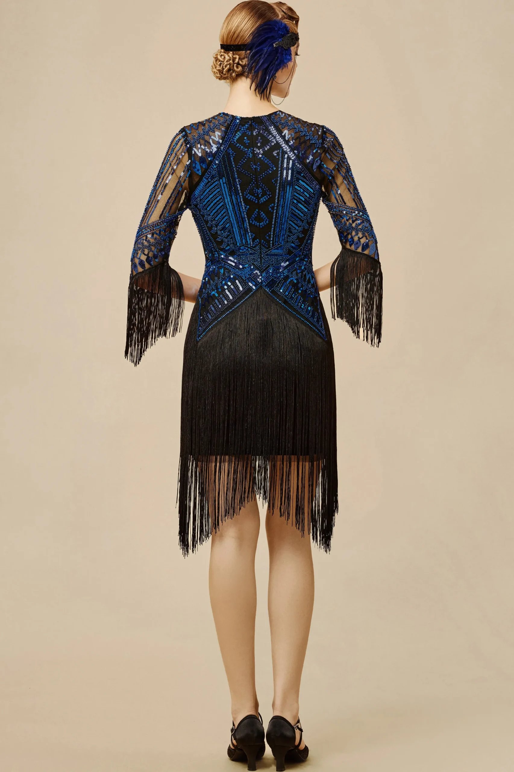 BABEYOND Flapper Dresses | Fringe<Princesse Tam Tam Art Deco Fringe Flapper Dress