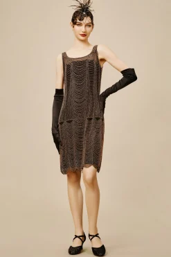 BABEYOND Flapper Dresses | Sequin<Princesse Tam Tam Decadent Draped Flapper Dress