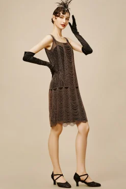 BABEYOND Flapper Dresses | Sequin<Princesse Tam Tam Decadent Draped Flapper Dress