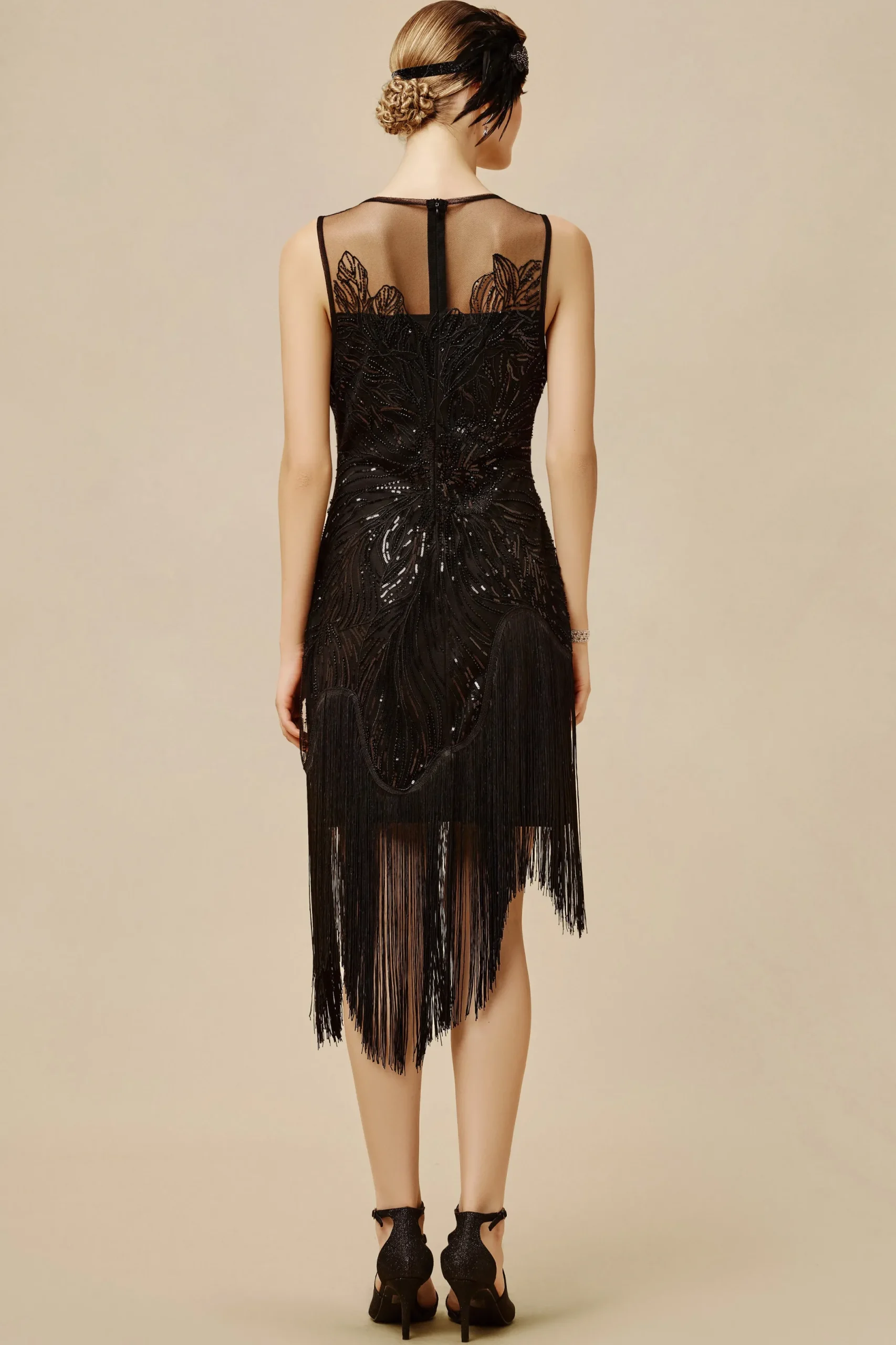 BABEYOND Flapper Dresses | Fringe<Princesse Tam Tam Floral Beading Flapper Dress