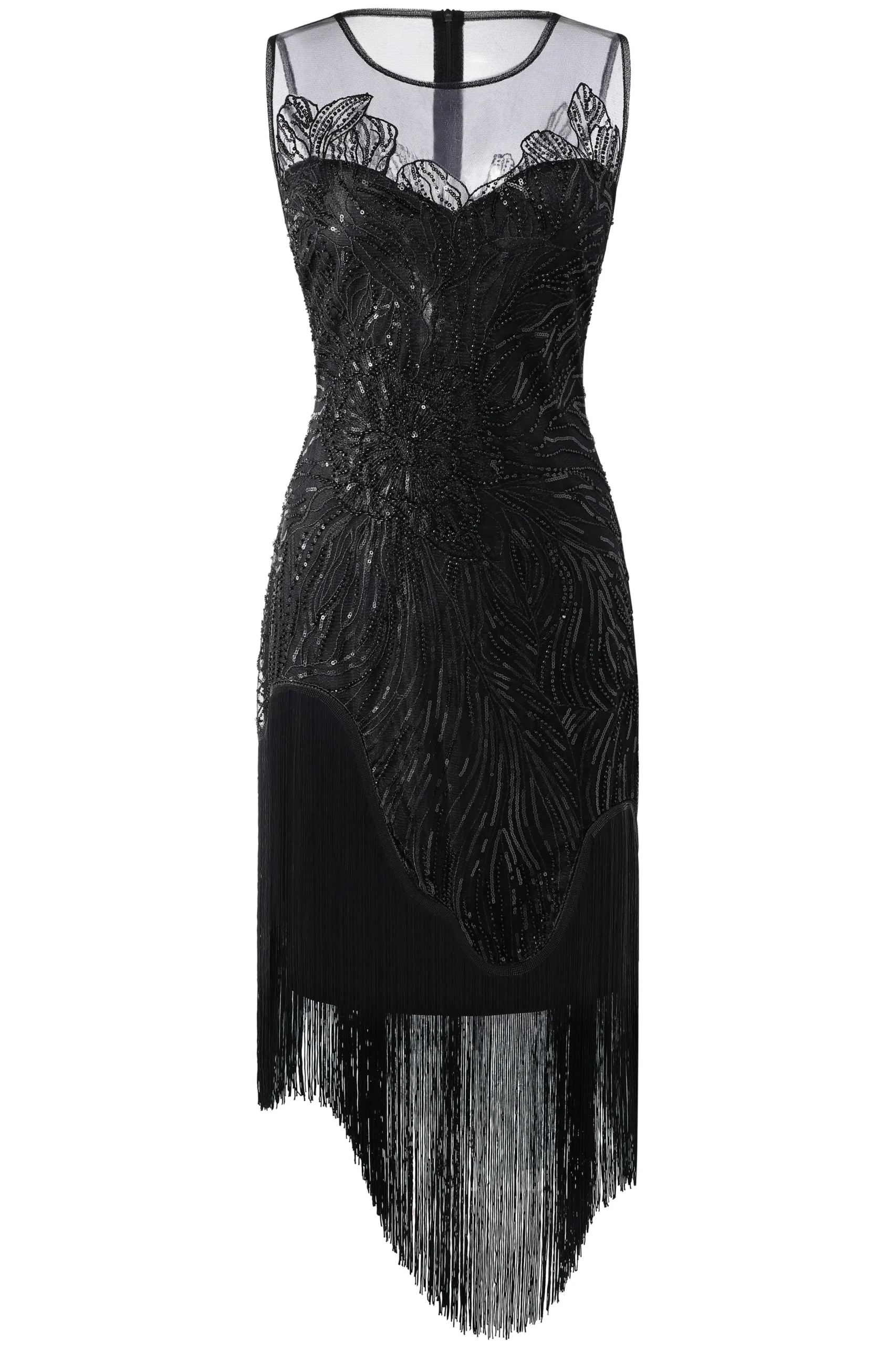 BABEYOND Flapper Dresses | Fringe<Princesse Tam Tam Floral Beading Flapper Dress