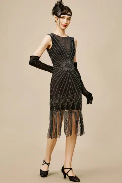 BABEYOND Flapper Dresses | Bead<Princesse Tam Tam Petals Embroidery Flapper Dress