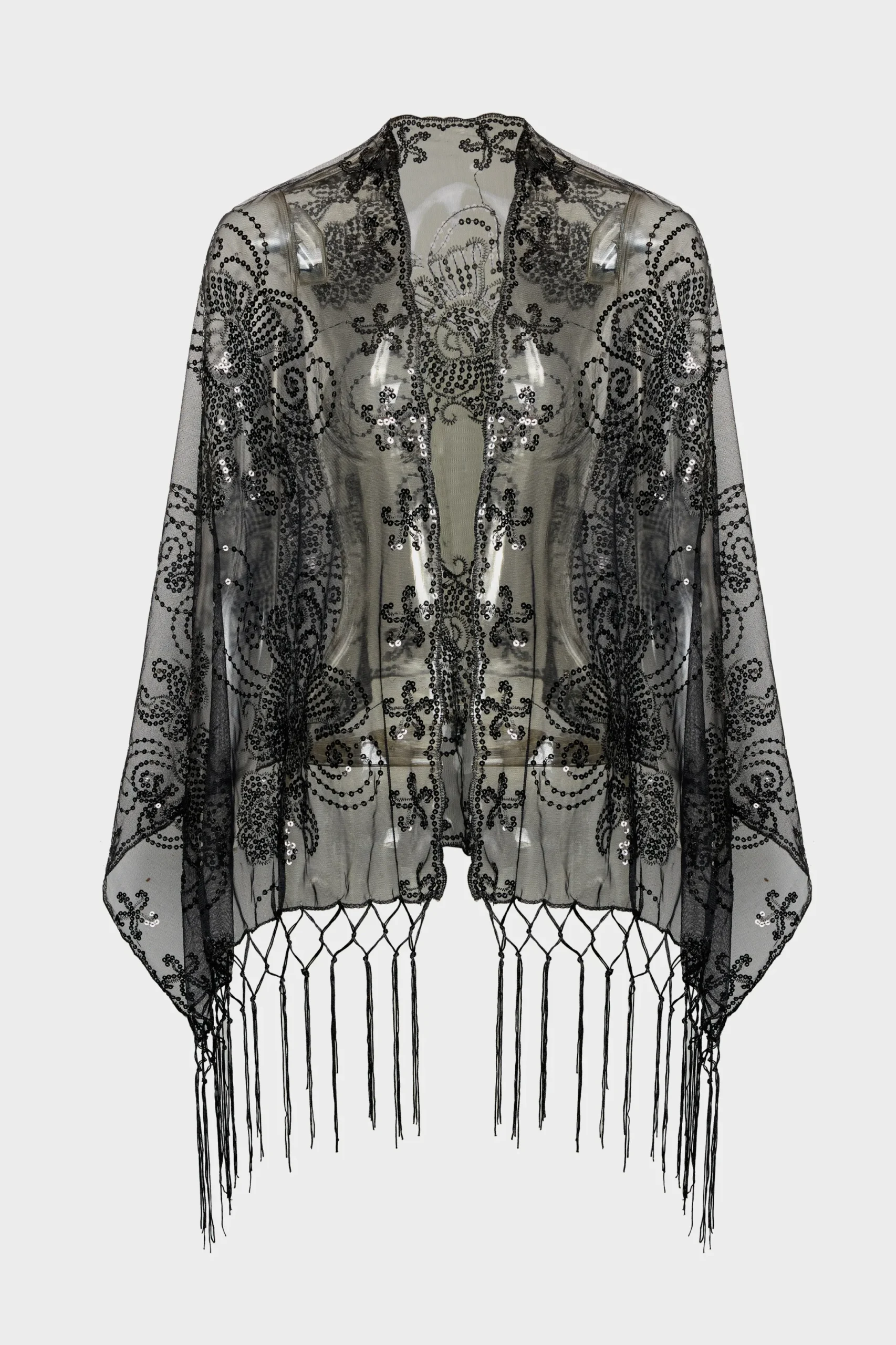 BABEYOND Shawls & Scarves | Bead<Radiant Beaded Sequin Floral Shawl